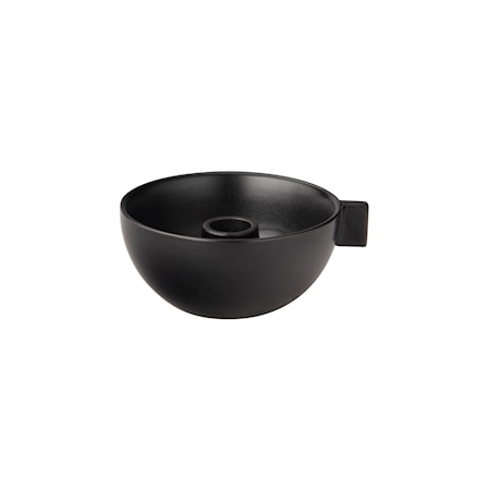Ljusskål Svart 12 cm