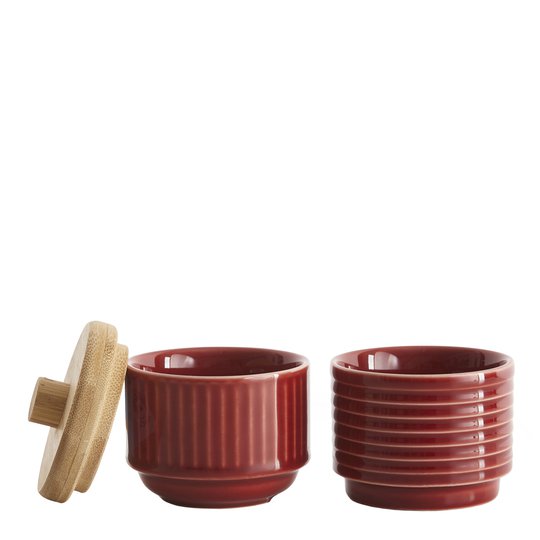 Sagaform - Coffee & More Skål liten 2-pack med lock Röd