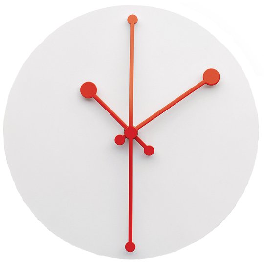 Alessi Dotty Clock Väggklocka Vit