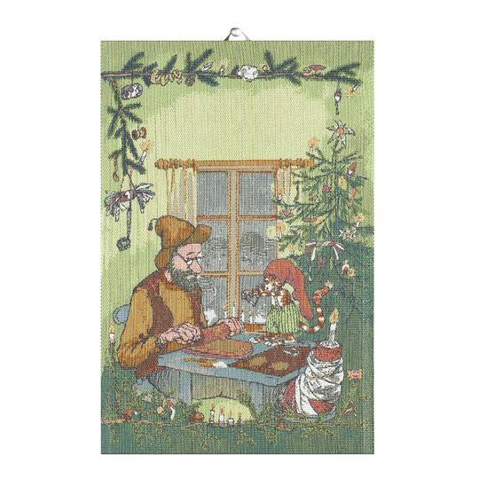 Ekelund - Sven Nordqvist Kökshandduk Julpyssel 40x60 cm