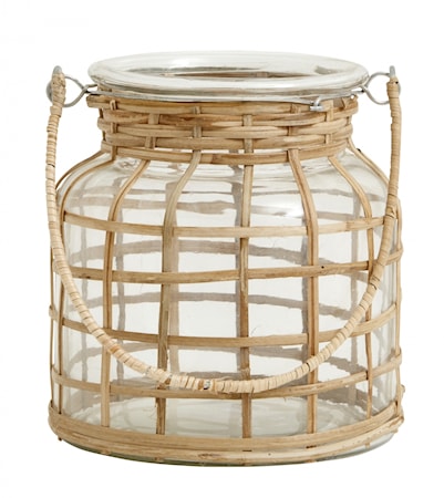 Bamboo Ljusstake Glas Small