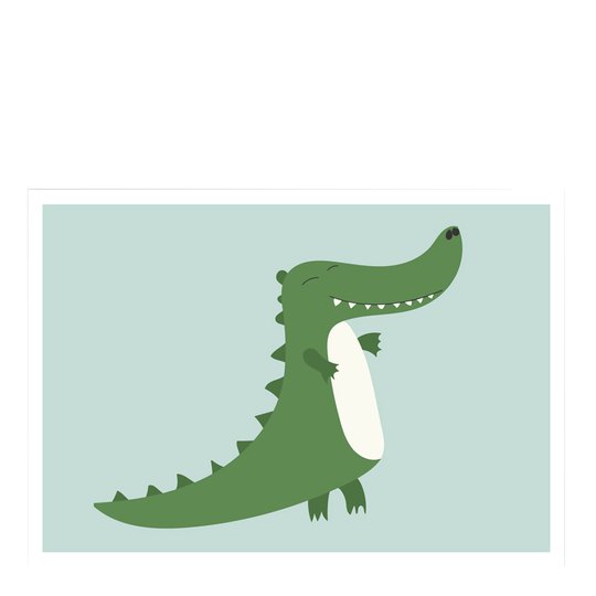 Kunskapstavlan - Poster Mini Print A5 Krokodil