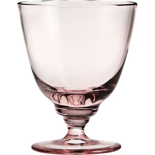 Holmegaard Flow vattenglas på fot 35 cl., rosa