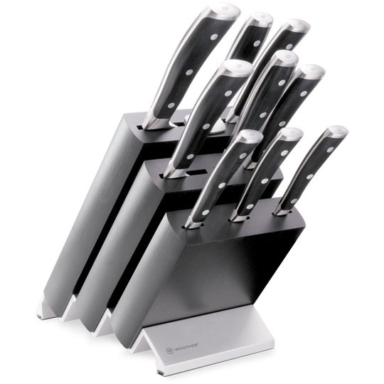 Wüsthof Classic Ikon Knivblock med 9 Knivar Askträ Svart